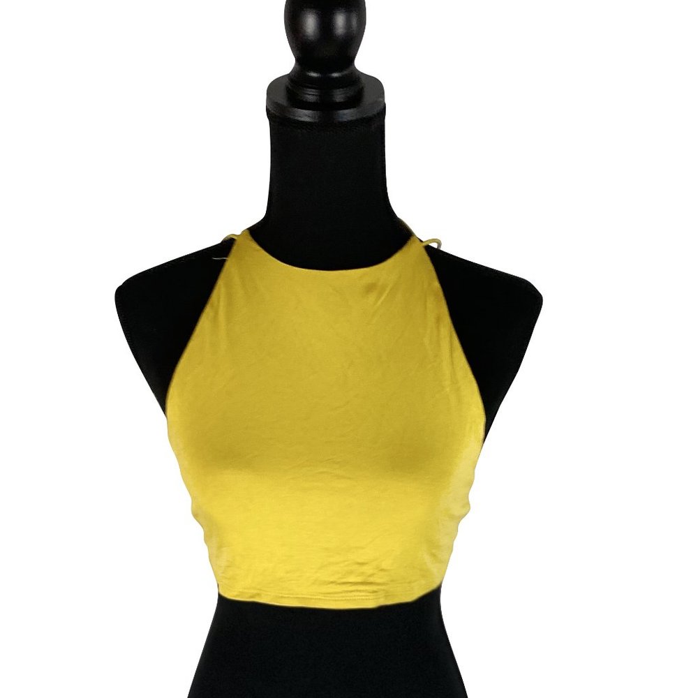 Windsor Mustard yellow crop top